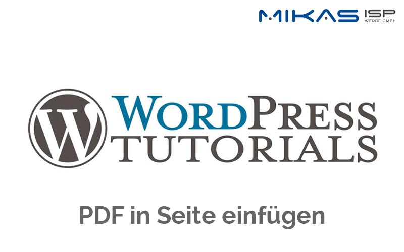 Wordpress PDF in Seite einfügen