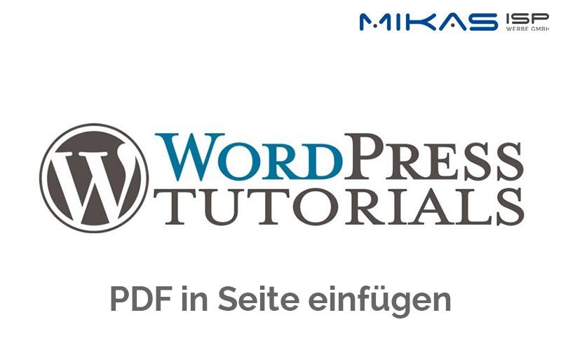 Wordpress PDF in Seite einfügen